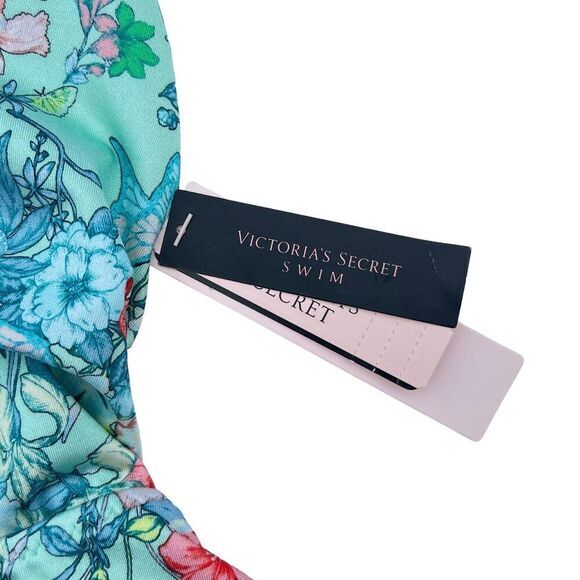 VICTORIA'S SECRET SWIM Women's One-Piece Swimsuit M Multicolor Floral Butterfly - Picture 15 of 16